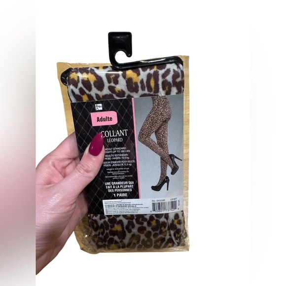 LEOPARD TIGHTS NIB WOMENS ONE SIZE FITS MOST UP TO 160LBS - Picture 2 of 2